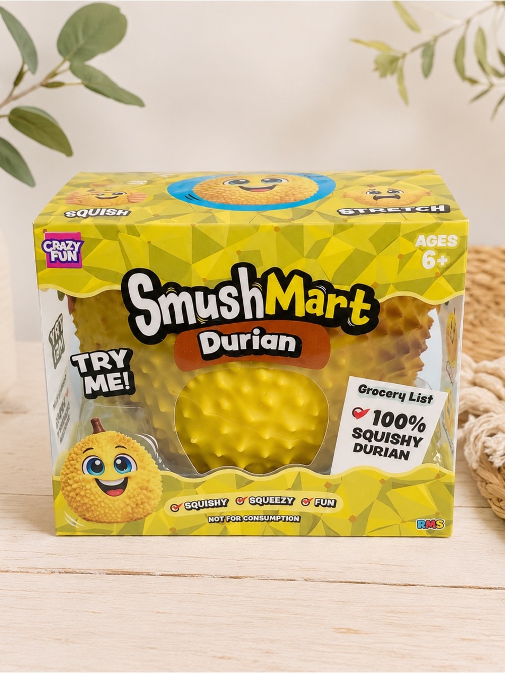 SmushMart Durian Squishy Toy - Yellow
